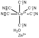 Trizinc bis[hexacyanidocobaltate] dodecahydrate Structural