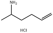 hex-5-en-2-amine hydrochloride Structural