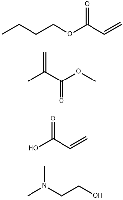 2-Propenoic acid, 2-methyl-, methyl ester, polymer with butyl 2-propenoate and 2-propenoic acid, compd. with 2-(dimethylamino) ethanol Structural