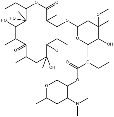 Erythromycin, 2'-(ethyl carbonate)  Structural
