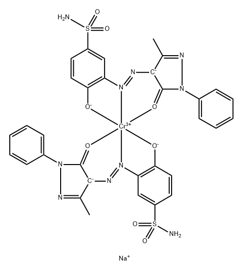 sodium bis[3-[(4,5-dihydro-3-methyl-5-oxo-1-phenyl-1H-pyrazol-4-yl)azo]-4-hydroxybenzene-1-sulphonamidato(2-)]chromate(1-)          