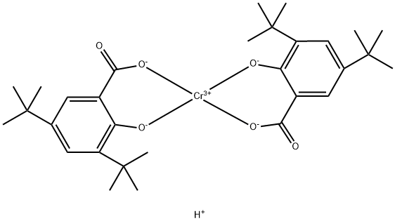 hydrogen bis[3,5-di-tert-butylsalicylato(2-)-O1,O2]chromate(1-) Structural