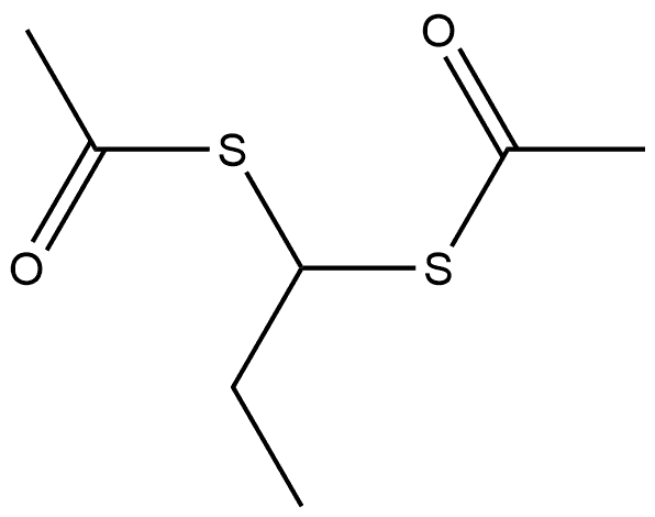 Ethanethioic acid, S1,S1'-propylidene ester Structural