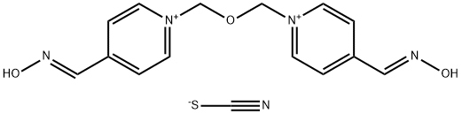Pyridinium, 1,1'-[oxybis(methylene)]bis[4-[(hydroxyimino)methyl]-, dithiocyanate (salt) (9CI) Structural