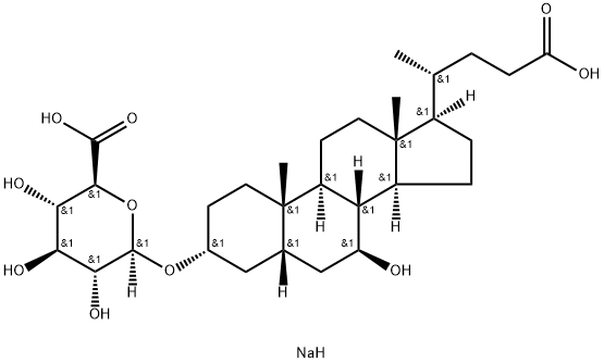 β-D-Glucopyranosiduronic acid, (3α,5β,7β)-23-carboxy-7-hydroxy-24-norcholan-3-yl, disodium salt (9CI) Structural