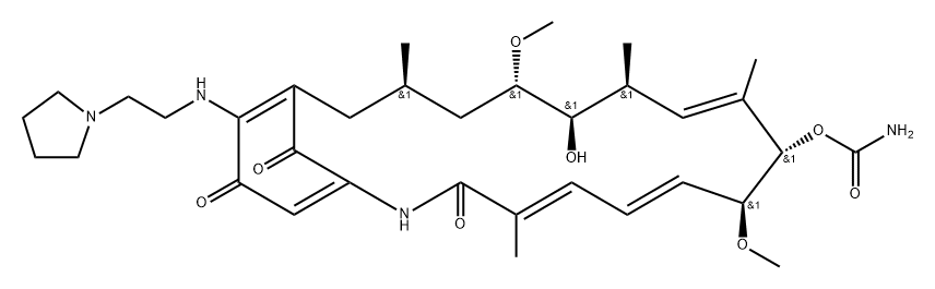 Geldanamycin, 17-demethoxy-17-[[2-(1-pyrrolidinyl)ethyl]amino]- Structural