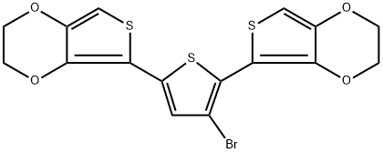 Thieno[3,4-b]-1,4-dioxin,5,5'-(3-bromo-2,5-thiophenediyl)bis[2,3-dihydro- Structural