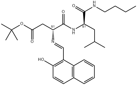 D-Leucinamide, [N(E)]-N-[(2-hydroxy-1-naphthalenyl)methylene]-D-α-aspartyl-N-butyl-, 1,1-dimethylethyl ester Structural