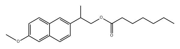 Heptanoic acid, 2-(6-methoxy-2-naphthalenyl)propyl ester Structural