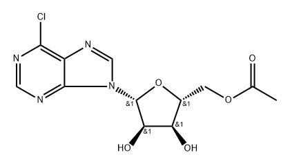 H-?Purine, 9-?(5-?O-?acetyl-?β-?D-?ribofuranosyl)?-?6-?chloro- Structural
