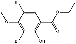 Ethyl 3,5-dibromo-2-hydroxy-4-methoxybenzoate Structural