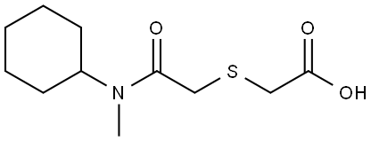 Acetic acid, 2-[[2-(cyclohexylmethylamino)-2-oxoethyl]thio]- Structural