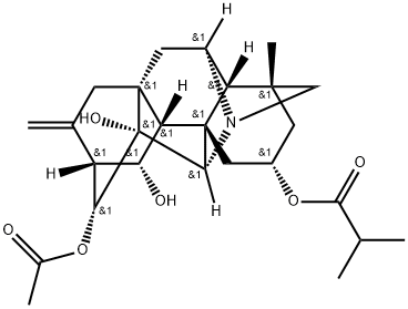 Hetisan-2,11,13,14-tetrol, 13-acetate 2-(2-methylpropanoate), (2α,11α,13R)- Structural