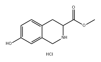DL-7-hydroxy-1,2,3,4-tetrahydro-3-Isoquinolinecarboxylic acid, methyl ester, hydrochloride (1:1) Structural