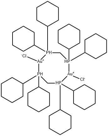 Gold, dichlorobis[μ-[methylenebis[dicyclohexylphosphine-κP]]di- (9CI) Structural