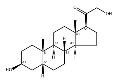 Pregnan-20-one, 3,21-dihydroxy-, (3β,5β)- Structural