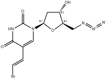 Uridine, 5'-azido-5-[(1E)-2-bromoethenyl]-2',5'-dideoxy- Structural