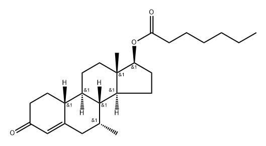 Estr-4-en-3-one, 7-methyl-17-[(1-oxoheptyl)oxy]-, (7α,17β)- (9CI) Structural