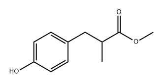 Benzenepropanoic acid, 4-hydroxy-α-methyl-, methyl ester Structural