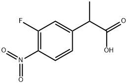 Benzeneacetic acid, 3-fluoro-α-methyl-4-nitro- Structural