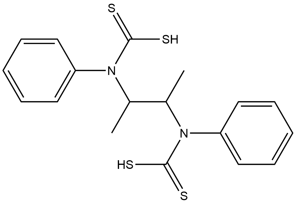 Carbamodithioic acid, (1,2-dimethyl-1,2-ethanediyl)bis[phenyl- (9CI) Structural