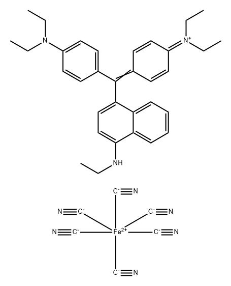 bis[[4-[[4-(diethylamino)phenyl][4-(ethylamino)-1-naphthyl]methylene]cyclohexa-2,5-dien-1-ylidene]diethylammonium] dicopper(1+) hexa(cyano-C)ferrate(4-) 