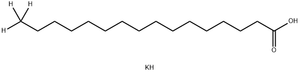 Hexadecanoic-16,16,16-d3 acid, potassium salt (9CI) Structural