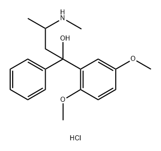 Benzenemethanol, 2,5-dimethoxy-α-[2-(methylamino)propyl]-α-phenyl-, hydrochloride (1:1)