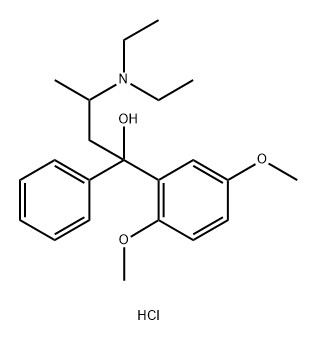 Benzenemethanol, α-[2-(diethylamino)propyl]-2,5-dimethoxy-α-phenyl-, hydrochloride (1:1)