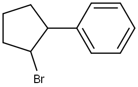 (2-Bromocyclopentyl)benzene Structural