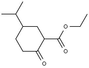Ethyl 2-oxo-5-(propan-2-yl)cyclohexane-1-carboxylate, mixture of diastereomers Structural