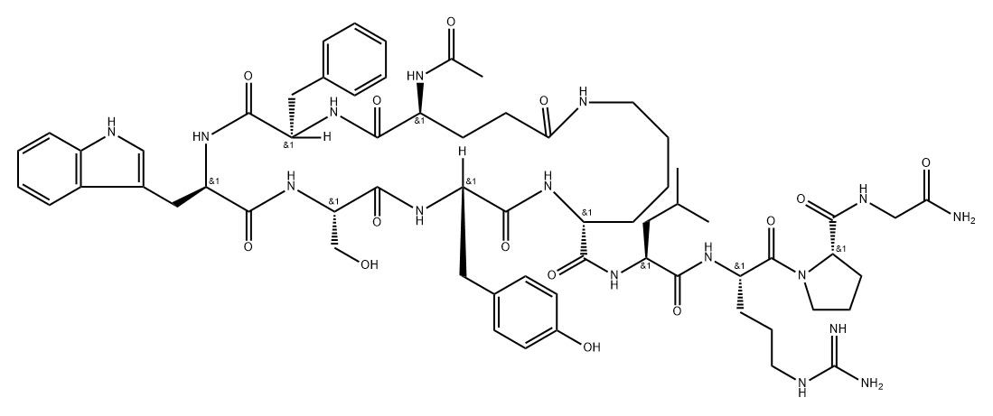 LHRH, 1,6-cyclo(Ac-Glu(1)-Phe(2)-Trp(3)-Lys(6))- Structural