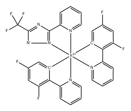 Ir(dfppy)2(fptz) , Bis(4',6'-difluorophenylpyridinato)(3-(trif Structural