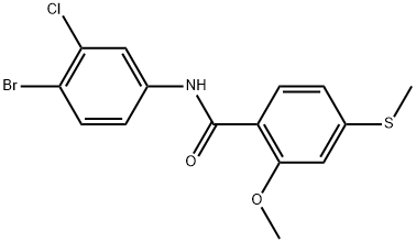 N-(4-Bromo-3-chlorophenyl)-2-methoxy-4-(methylthio)benzamide Structural