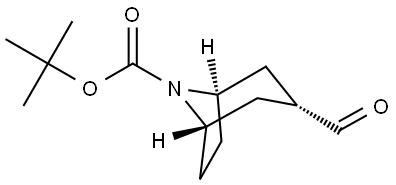 rel-((1R,3r,5S)-tert-Butyl 3-formyl-8-azabicyclo[3.2.1]octane-8-carboxylate) Structural