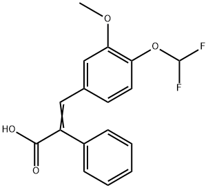Benzeneacetic acid, α-[[4-(difluoromethoxy)-3-methoxyphenyl]methylene]- Structural