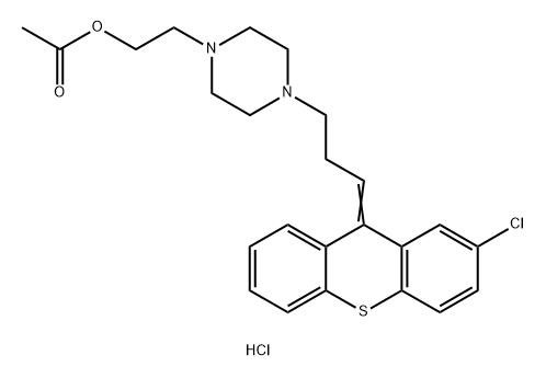 Trans (E) Clopenthixol acetate 2 Hydrochloride Structural