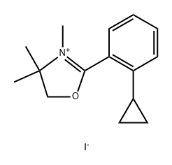 Oxazolium, 2-(2-cyclopropylphenyl)-4,5-dihydro-3,4,4-trimethyl-, iodide (1:1) Structural