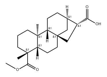Kaurane-17,18-dioic acid, 18-methyl ester, (4α,16α)- (9CI) Structural