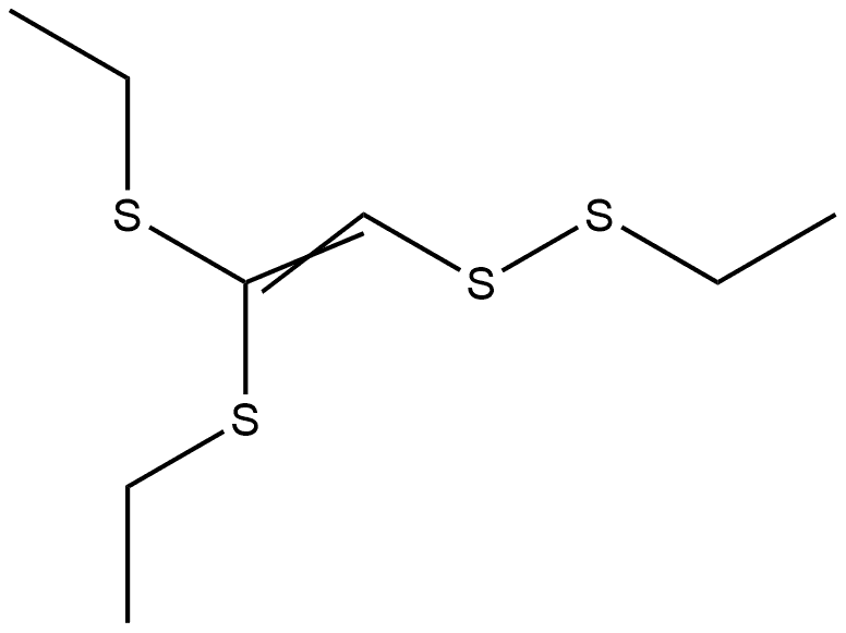 Disulfide, 2,2-bis(ethylthio)ethenyl ethyl (9CI) Structural