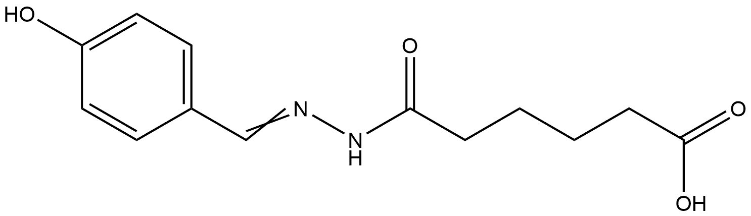Hexanedioic acid, 1-[2-[(4-hydroxyphenyl)methylene]hydrazide] Structural