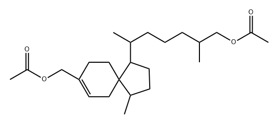 Spiro[4.5]dec-7-ene-1-hexanol, 8-[(acetyloxy)methyl]-β,ζ,4-trimethyl-, 1-acetate Structural