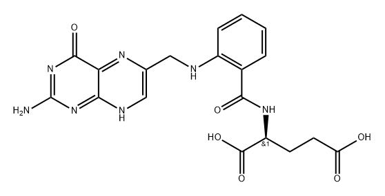 Glutamic acid, N-[N-[(2-amino-4-hydroxy-6-pteridyl)methyl]anthraniloyl]-, L(+)- (5CI) Structural