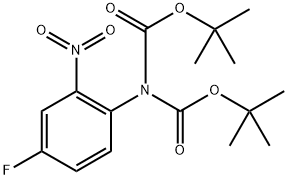 Imidodicarbonic acid, 2-(4-fluoro-2-nitrophenyl)-, 1,3-bis(1,1-dimethylethyl) ester Structural