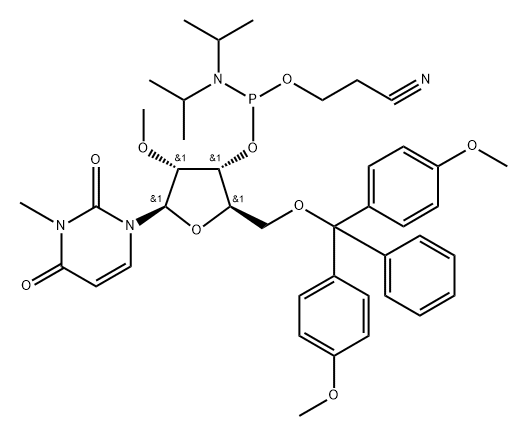 Uridine, 5'-?O-?[bis(4-?methoxyphenyl)?phenylmethyl]?-?3-?methyl-?2'-?O-?methyl-?, 3'-?[2-?cyanoethyl bis(1-?methylethyl)?phosphoramidite] (9CI)