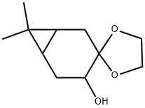 Spiro[bicyclo[4.1.0]heptane-3,2'-[1,3]dioxolan]-4-ol, 7,7-dimethyl-, [1S-(1α,4α,6α)]- (9CI) Structural
