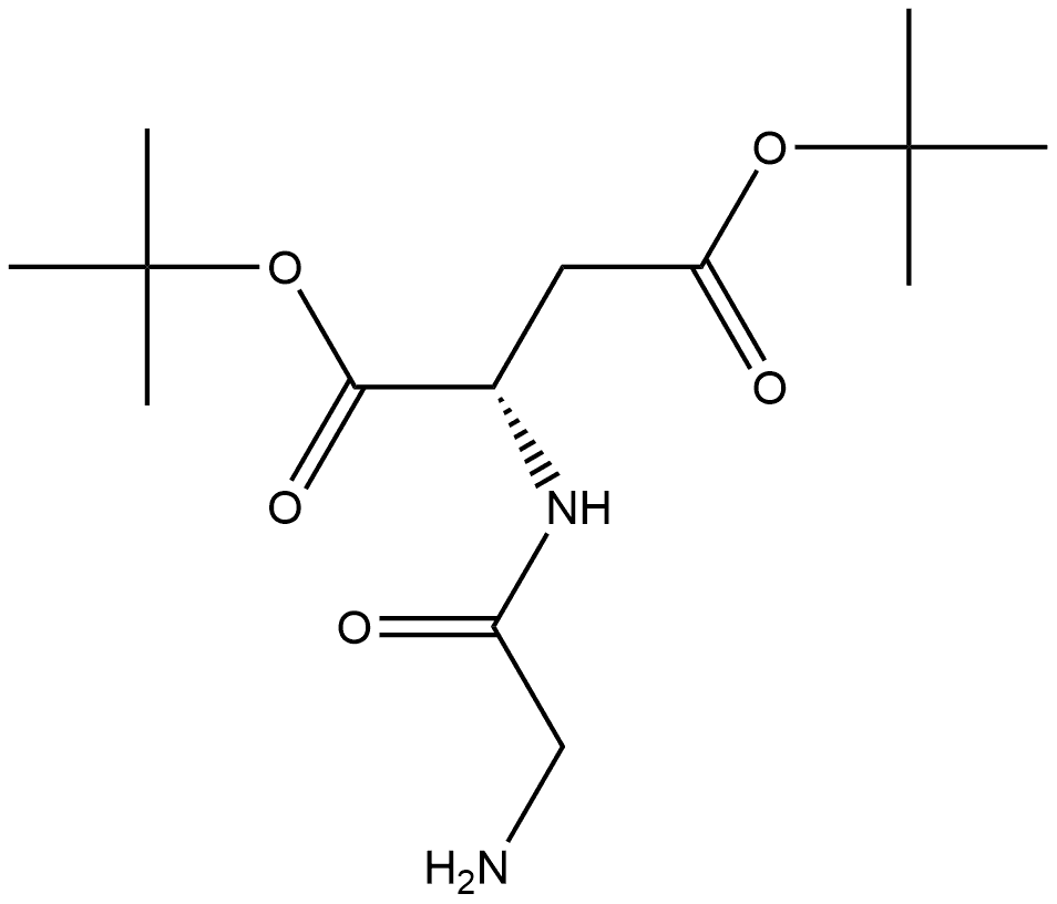 L-Aspartic acid, glycyl-, 21,24-bis(1,1-dimethylethyl) ester Structural