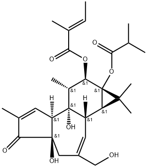 12-O-Tiglylphorbol-13 -isobutyrate Structural