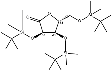 D-Ribonic acid, 2,3,5-tris-O-[(1,1-dimethylethyl)dimethylsilyl]-, γ-lactone Structural