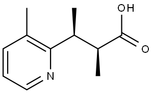 rel-(2S,3S)-2-Methyl-3-(3-methylpyridin-2-yl)butanoic acid Structural